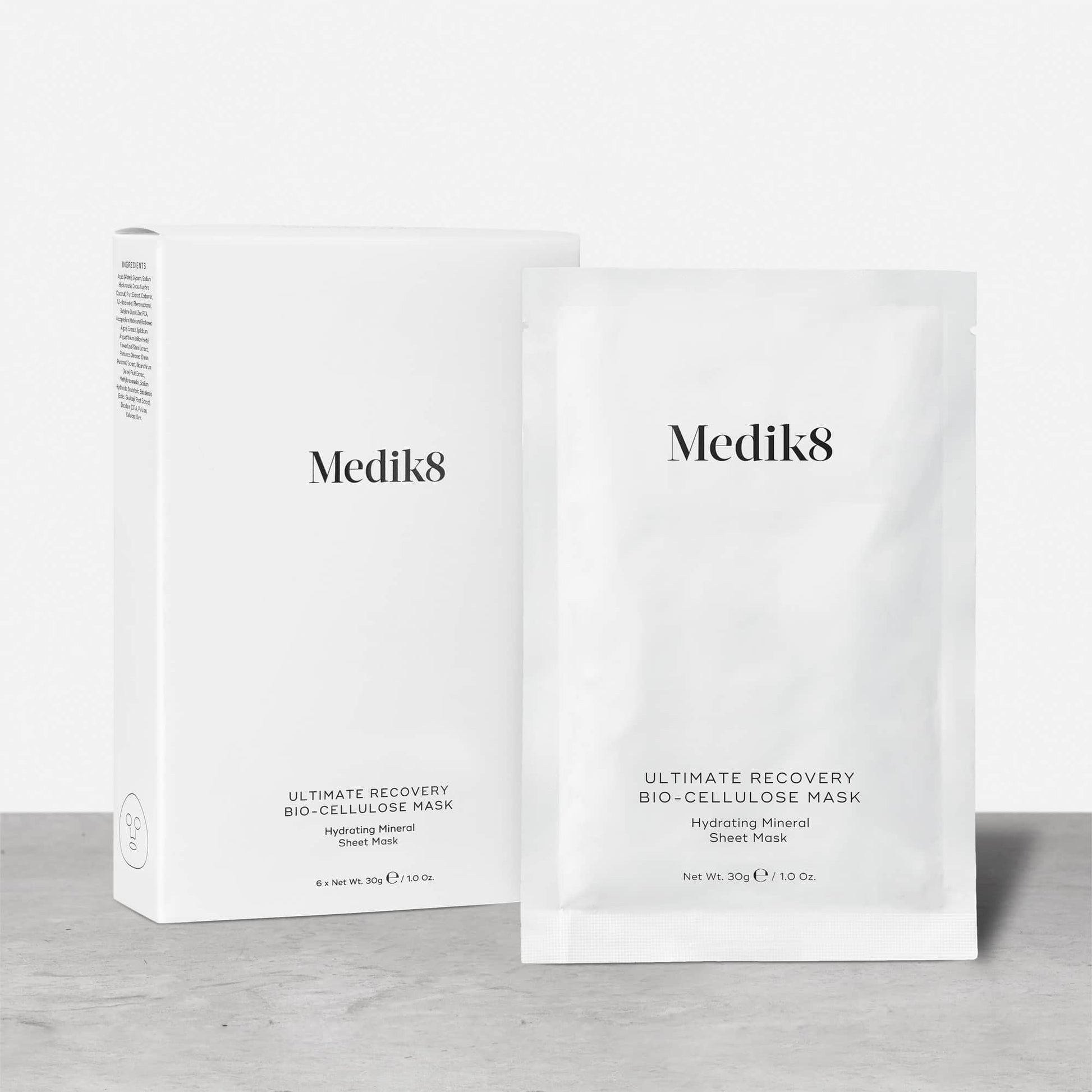 Medik8 Ultimate Recovery Bio-Cellulose Mask Product and Carton