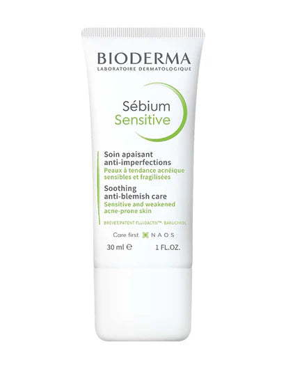 Bioderma Sebium Sensitive Soothing Moisturising Anti-Blemish Cream Acne-Prone Skin 30ml