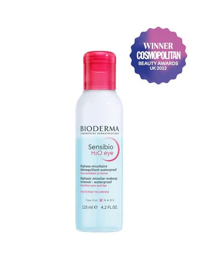 Bioderma Sensibio H2O Micellar Water Eye Waterproof Makeup Remover for Sensitive Eyes and Lips 125ML