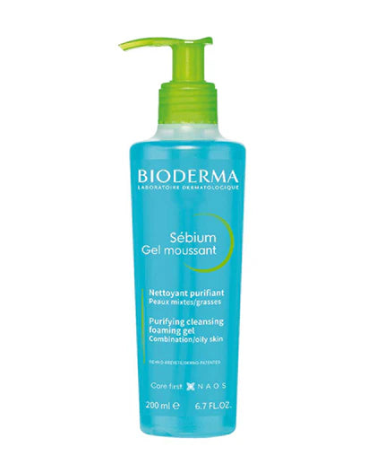 Bioderma Sebium Foaming Gel face wash for Oily Skin Prone to Acne 200ML