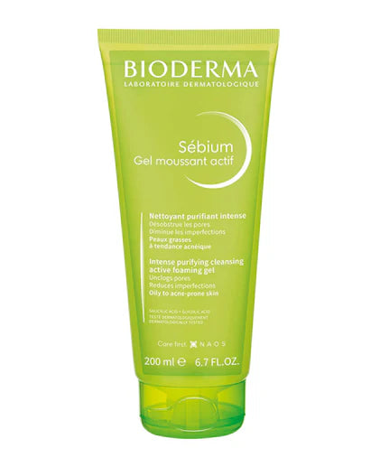 Bioderma Sebium Active Foaming Gel Gentle Face Wash for Acne-Prone Skin 200ML