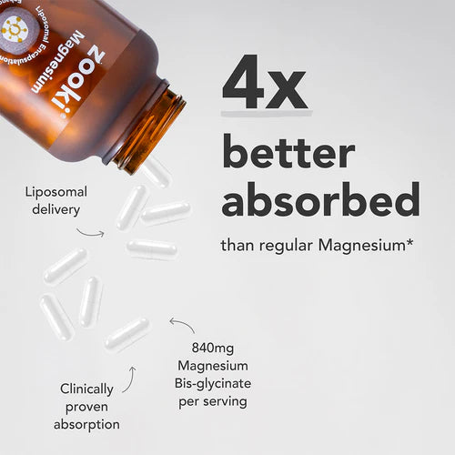 Zooki Magnesium Glycinate, Liposomal Capsules