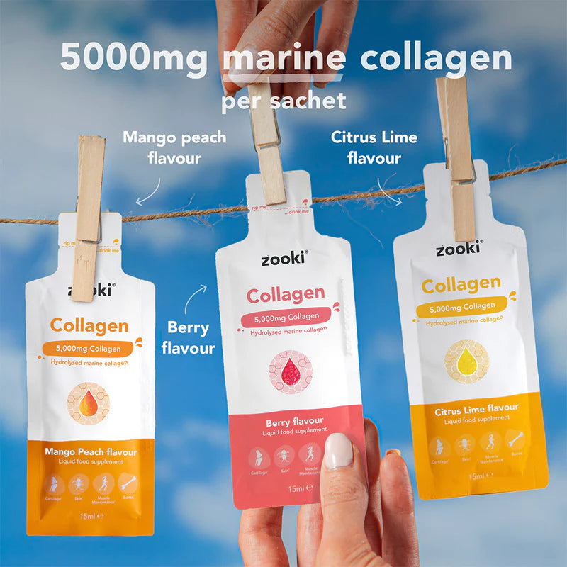 Zooki Marine Collagen 5,000mg, Berry Flavour - 30x15ml Liquid Sachets