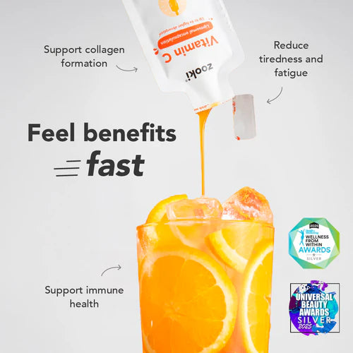 Zooki Liposomal Vitamin C 1,000mg, Citrus Orange Flavour - 30x15ml Liquid Sachets