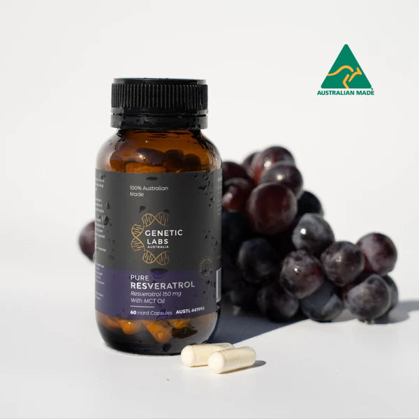 Genetic Labs Australia Complément de Resvératrol | Fabriqué en Australie | 60 x 150 mg
